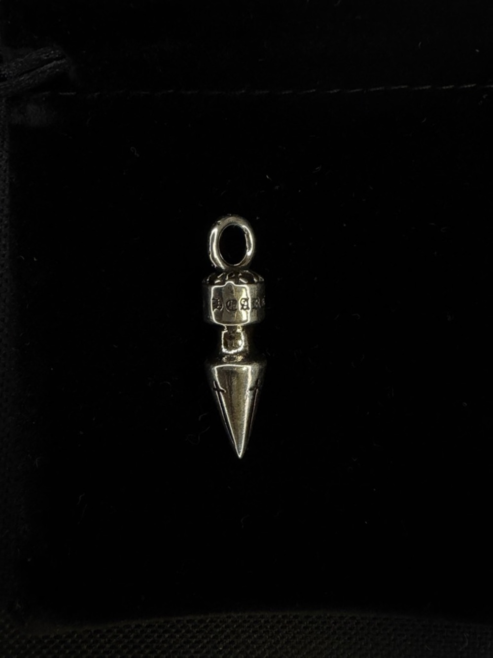 Chrome Hearts Silver Spike Cross Charm Pendant - Picture 2 of 3